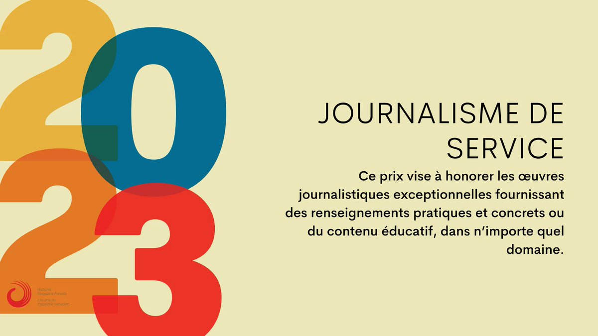 Le but du journalisme de service est de répondre à une question spécifique de «comment», «pourquoi» ou «quoi». Ce prix honore la rédaction de magazines qui est motivée par des informations pratiques ou exploitables ou un contenu pédagogique dans n'importe quel domaine ou sujet.