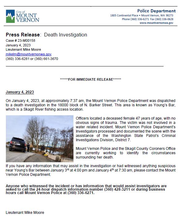 SnoCoScannerReport on Twitter "Mount Vernon Police Department