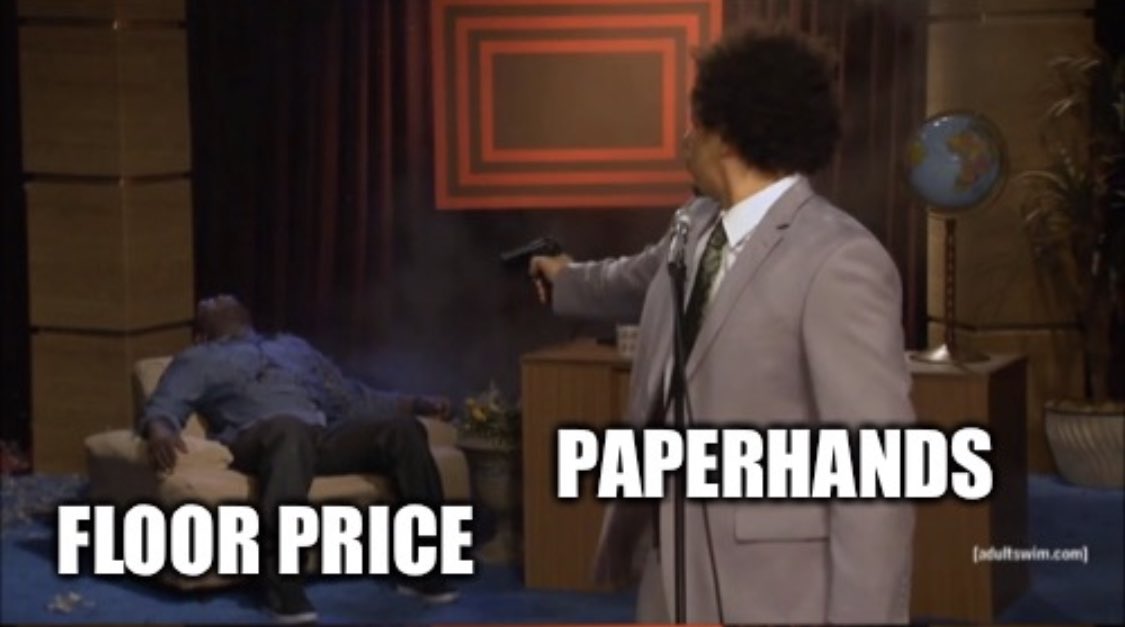 aaronyxymplyr's tweet image. Bought $luna at 🤐 (this isn't it) and then when luna hit $50 for the first time, decided to take profits...but I was so excited to have liquid luna that I "took profits" into NFTs...won't mention which one but let's say it was the first #terraNFT that immediately dumped floor.