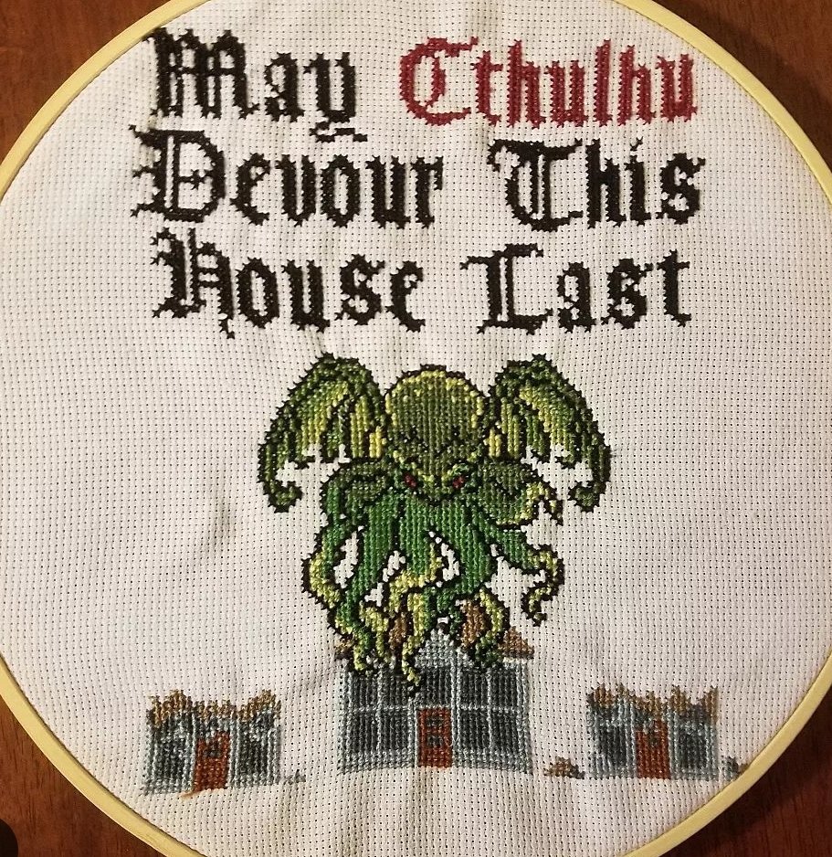 hm_kirkpatrick's tweet photo. 🐙 Cthulhu for Speaker of the House 🐲
🐙Consensus-builder
🐲Visionary

#crossstitch
#Speakerofthehousevote https://t.co/u6yJzuE1Pj
