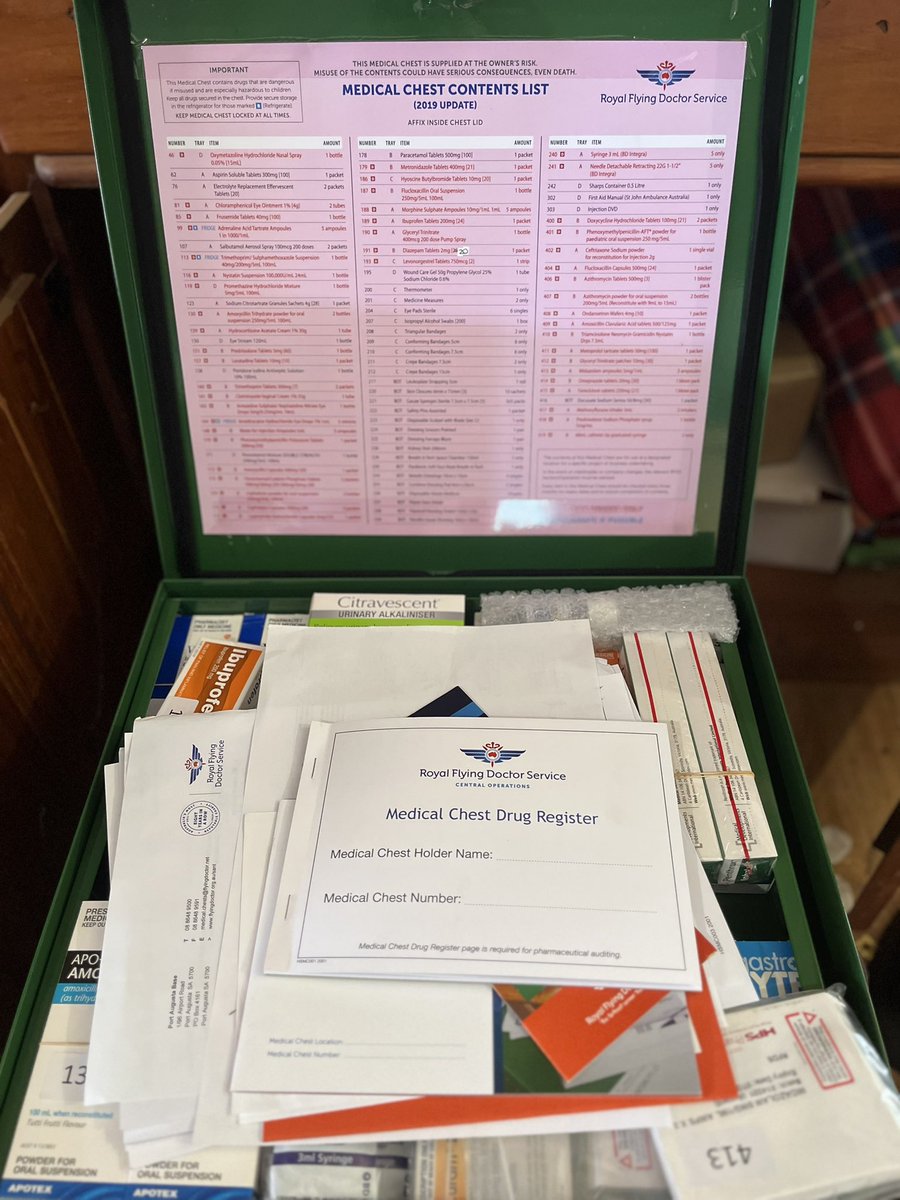 Gillian Fennell (@stationmum101) on Twitter photo I don’t really like it when I have to use the medical chest but super relieved to have on hand. @RFDSCO_EGMMRS <a href="/RoyalFlyingDoc/">Royal Flying Doctor Service</a>
#StationLife I don’t really like it when I have to use the medical chest but super relieved to have on hand. @RFDSCO_EGMMRS <a href="/RoyalFlyingDoc/">Royal Flying Doctor Service</a>
#StationLife