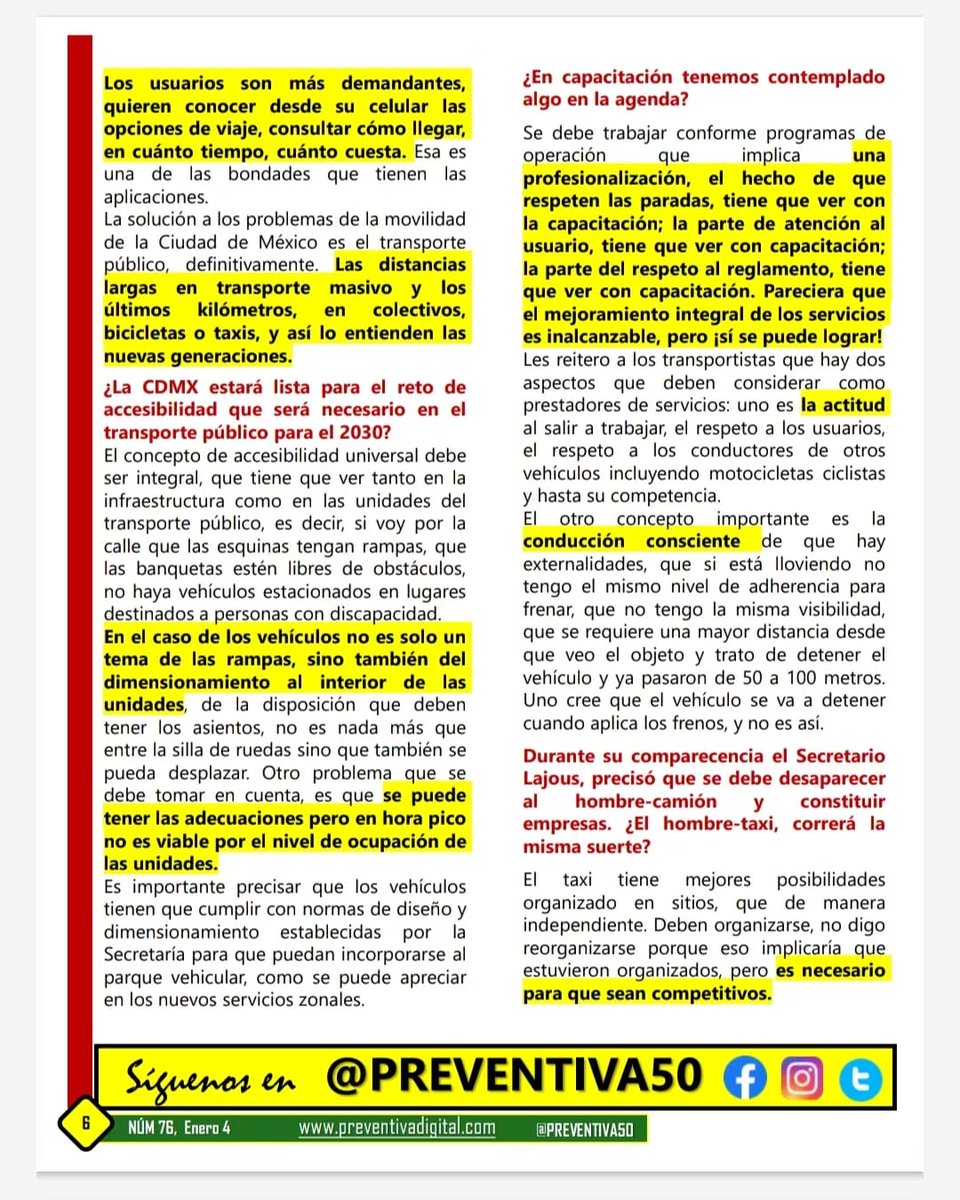 PREVENTIVA50's tweet photo. Fortalecer a los Sitios y la app MiTaxi. Entrevista al Ing. Luis Ruiz Hernández, Subsecretario del Transporte
@semovicdmx @LuisrSst @PatricioCerv @gobiernocdmx #Movilidad #Transporte #Taxi #MotoTaxis #AppMiTaxi #RevistaPreventiva #PreventivaDigital https://t.co/eYVwwNTmSa