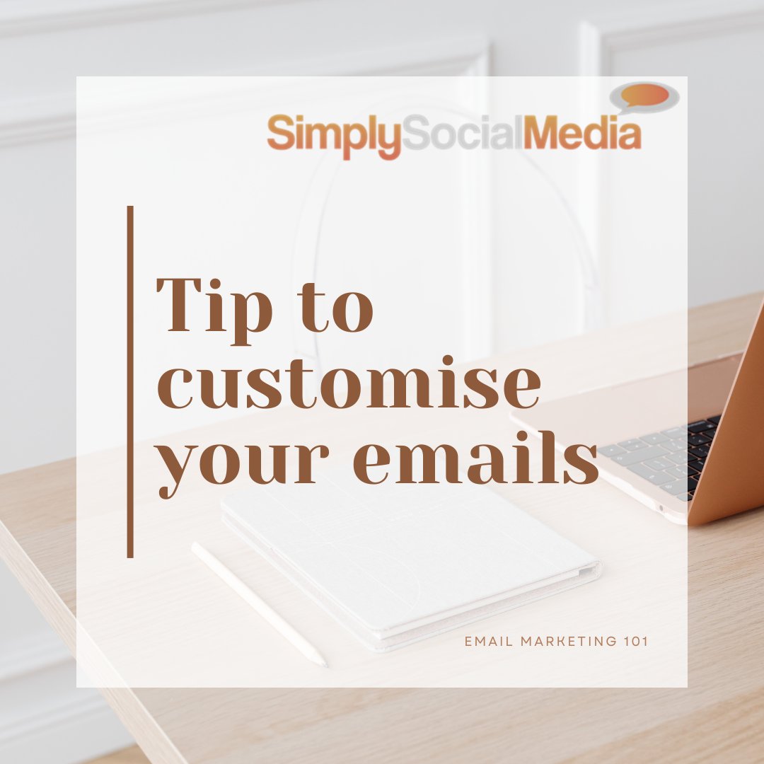 So, a great email marketing tip would be to customise your greeting and subject line to include individual names when you send out emails. If that’s too much of a task, you could try personalising your emails with the company’s name, industry, or a topic of interest. 

#email