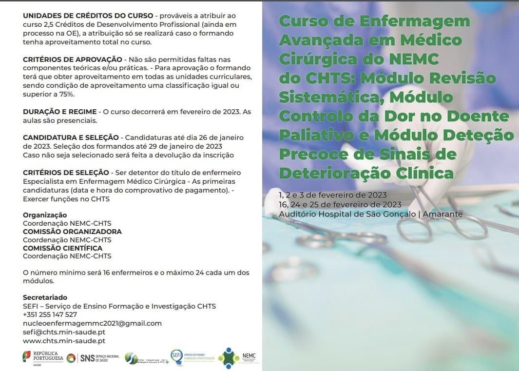AEEEMC1's tweet photo. A AEEEMC apresenta dois cursos que o NEMC do CHTS está a realizar. 
Seguem os links para obterem mais informações e respetiva inscrição:
Curso I: https://t.co/cT1CtqxSsz
Curso II: https://t.co/SUIRKWMnqV https://t.co/3116ed91vn