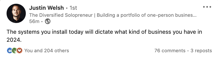 syncari's tweet image. The hottest topic right now.👇🏻 

h/t: Justin Welsh