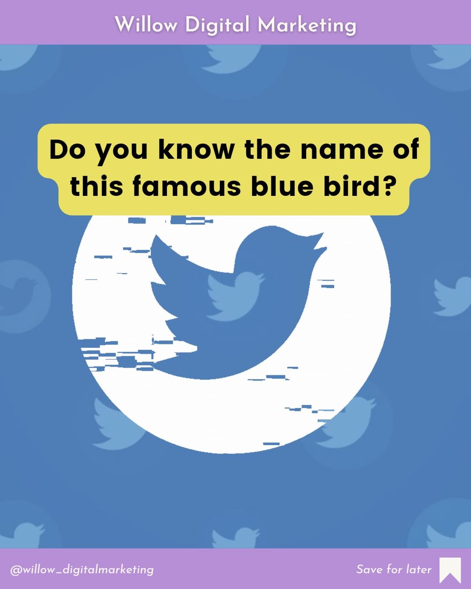 Willowdigital_'s tweet photo. As today was #NationalBirdDay, as a social media marketer, this got us thinking about the blue #Twitter bird… 🐦

 Did anyone else know that this famous blue bird is called Larry? We found out at today years old! 😅🤔 https://t.co/cLXXhei8Ng
