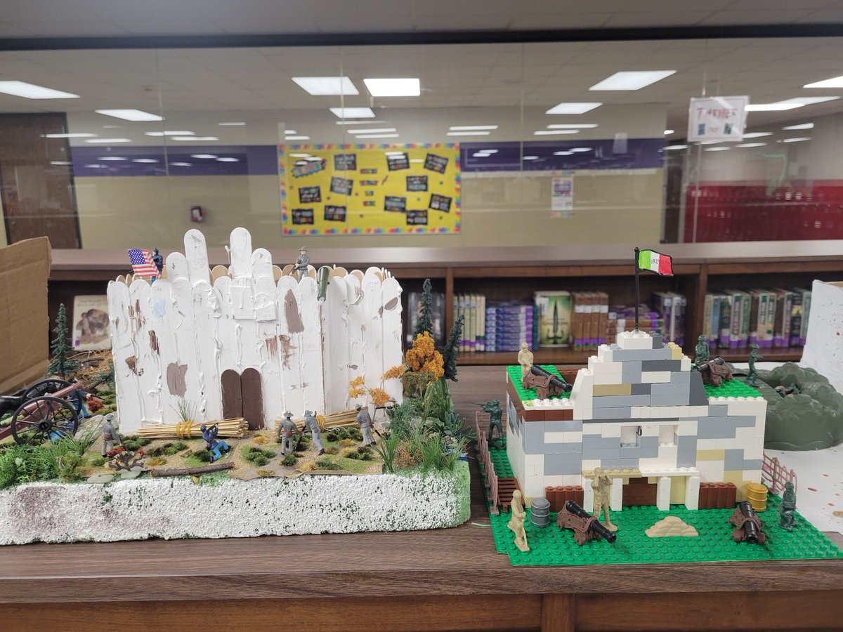 AJHLibrarian💜 (@librarianinthem) on Twitter photo Remember the Alamo! Our library is proud to welcome in some of the projects 7th grade students have constructed while studying the Texas Revolution. <a href="/AngletonJH/">Angleton Junior High</a> #BeEpic Remember the Alamo! Our library is proud to welcome in some of the projects 7th grade students have constructed while studying the Texas Revolution. <a href="/AngletonJH/">Angleton Junior High</a> #BeEpic