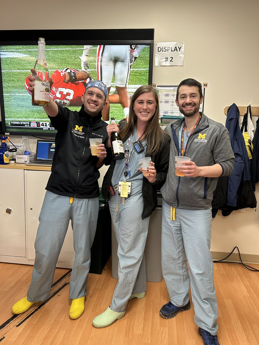 6 months of intern year ✅
- 147 vaginal deliveries (3 sets of twins!) 
- 32 C-sections
- 21 laparoscopic cases 
- 16 operative hysteroscopies
- 14 different scrub caps 🤠

Forever Go Blue! #DeliveringVictors