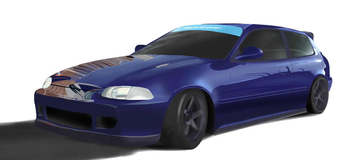 hox_art's tweet photo. シビックEG6　#イラスト #車好きな人と繋がりたい #ホンダ ＃JDM #cars https://t.co/PUH93vyZhg