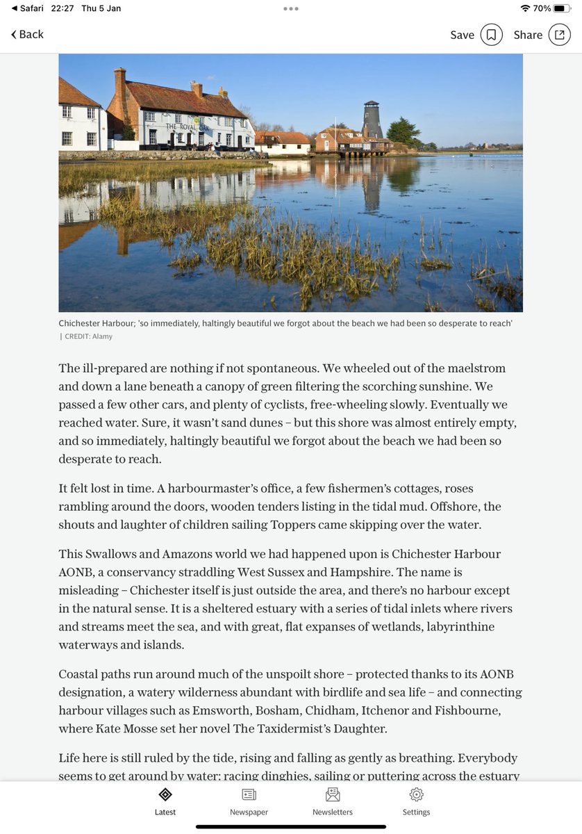 SaveHayling's tweet image. Great to see Chichester Harbour featured in the Travel section of the @Telegraph today.