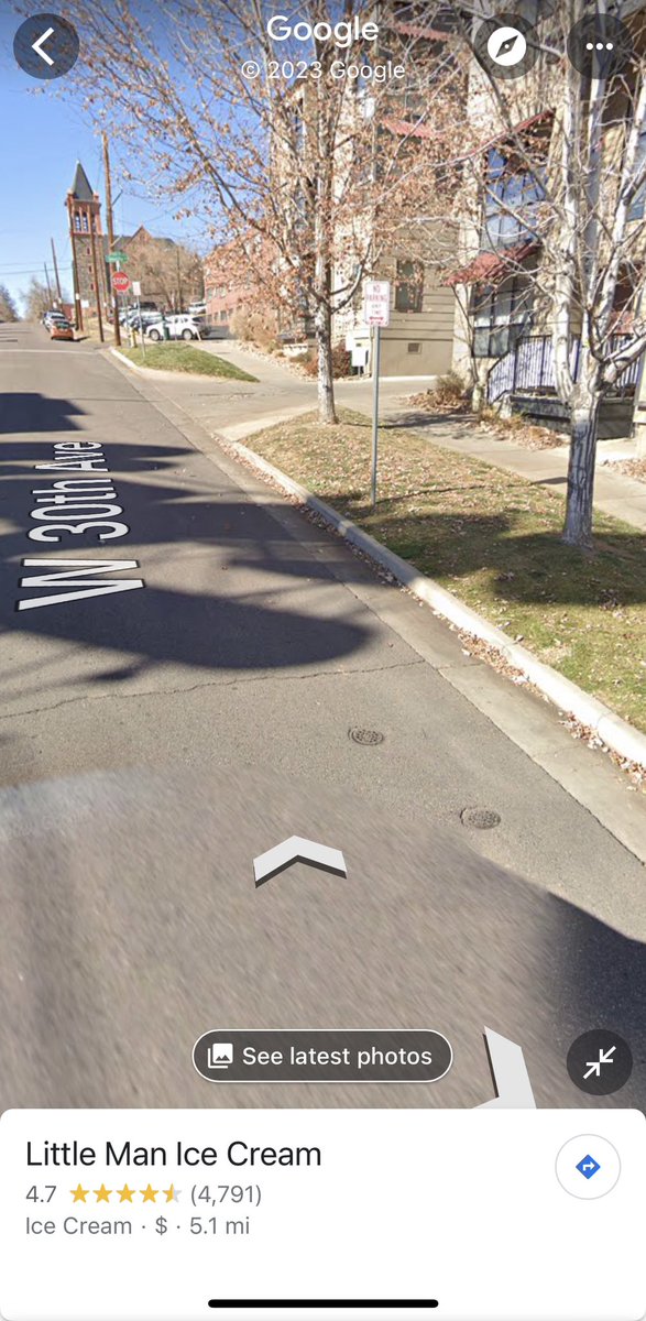 JayReRay's tweet photo. @AmazingVideosss Plus, this is a very busy intersection in the Denver Highlands neighborhood with tons of people on the sidewalk waiting for @littleman ice cream and a park across the street! Not ideal for joy riding the McLaren! https://t.co/skTan7GpW0