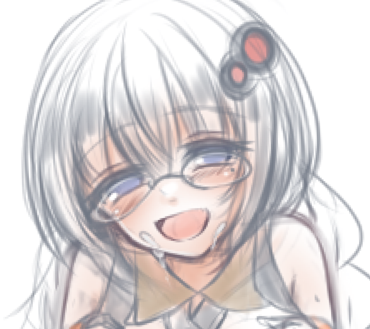 何かをして満面な笑みのあ☆りちゃんのラフ 