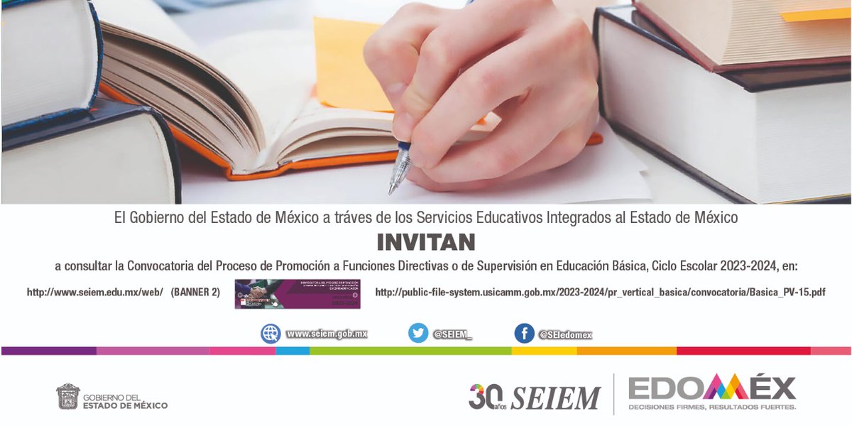 SEIEM_'s tweet photo. A partir de este lunes 9 de enero, se abre el registro para que maestras y maestros de #SEIEM, puedan acceder a funciones directivas o de supervisión en educación básica. ¡Participa no te quedes atrás!
#EquipoSEIEM
#SEIEM30Años
#EducaciónDeCalidad
#CESPDEM
#USICAM_OFICIAL https://t.co/FHfeCDzrY2