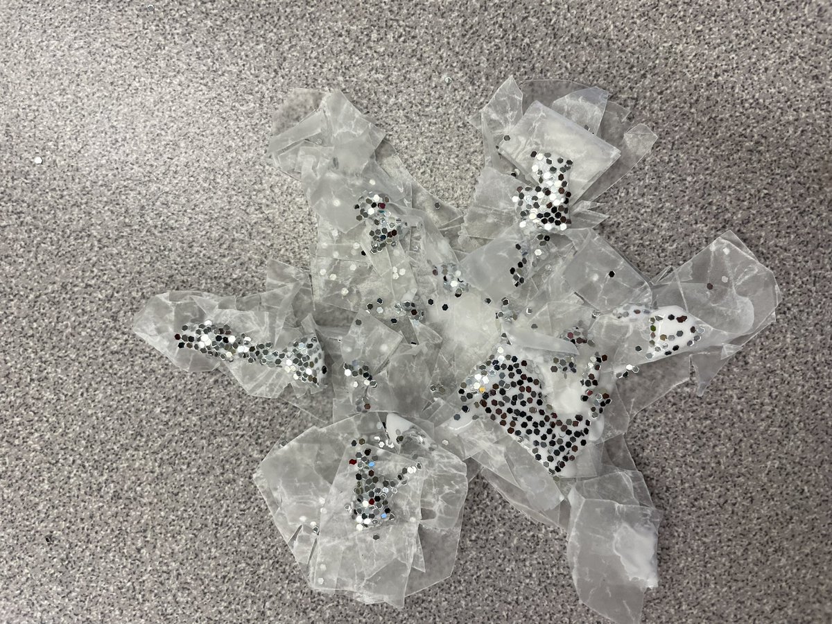 Wise Owls created wax paper snowflakes and investigated how to make something that is transparent look white. Why is the snow white? Ask a first grade Wise Owl!