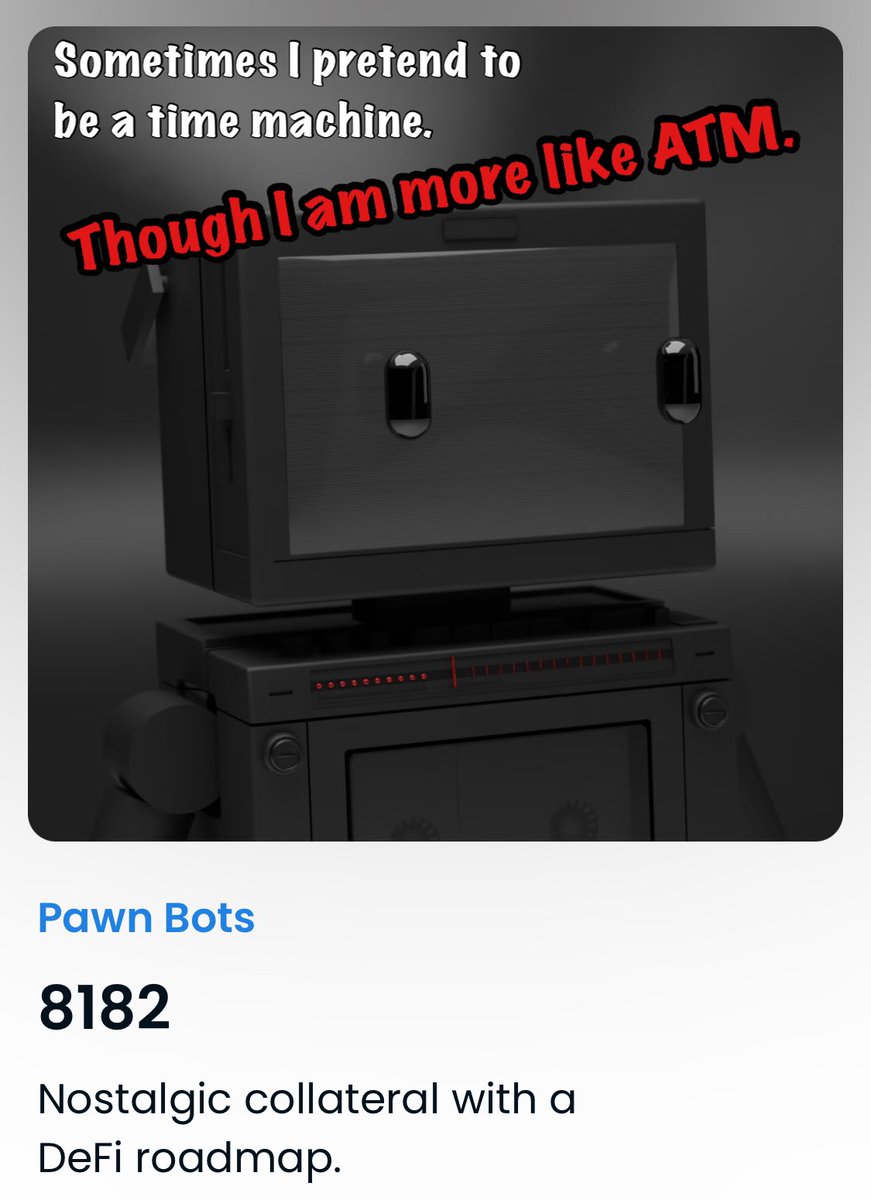 Hollywood41x's tweet image. #pawnBots #chatgpt #liquidjpg #nft #defi #collateral