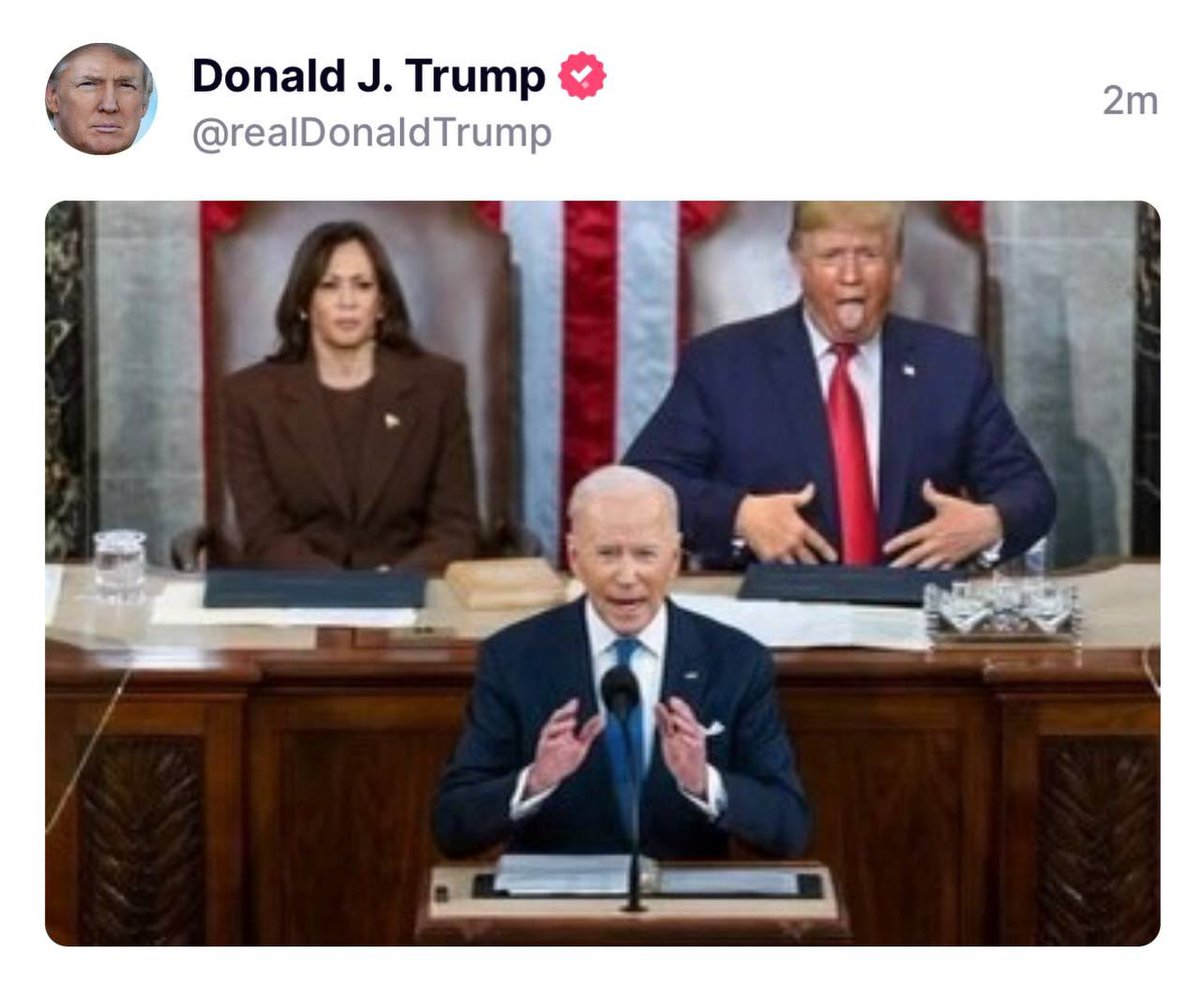 This a real post from Trump on Truth Social.