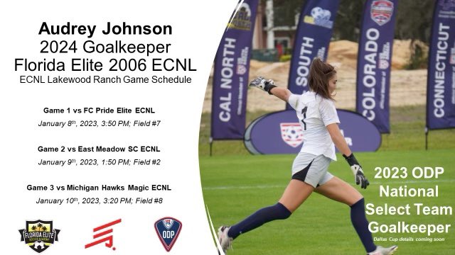 audreyjsoccer's tweet photo. My schedule for ECNL Florida!! https://t.co/fyMHEbjOmG
