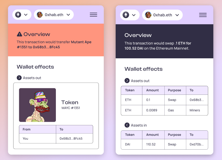 0xnico_'s tweet photo. 1/ Ayer probé una extensión de navegador que detecta que estás por firmar una transacción y te muestra todos los movimientos de tokens que se ejecutarían.

¿Por qué es tan importante?

Link de descarga al final 👇 https://t.co/t4UMKOe27I