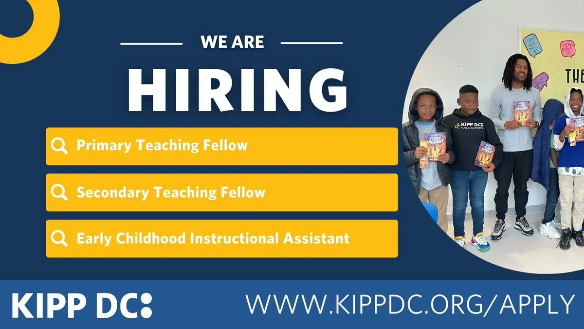 KIPP DC Public Schools on Twitter "We are looking for passionate and