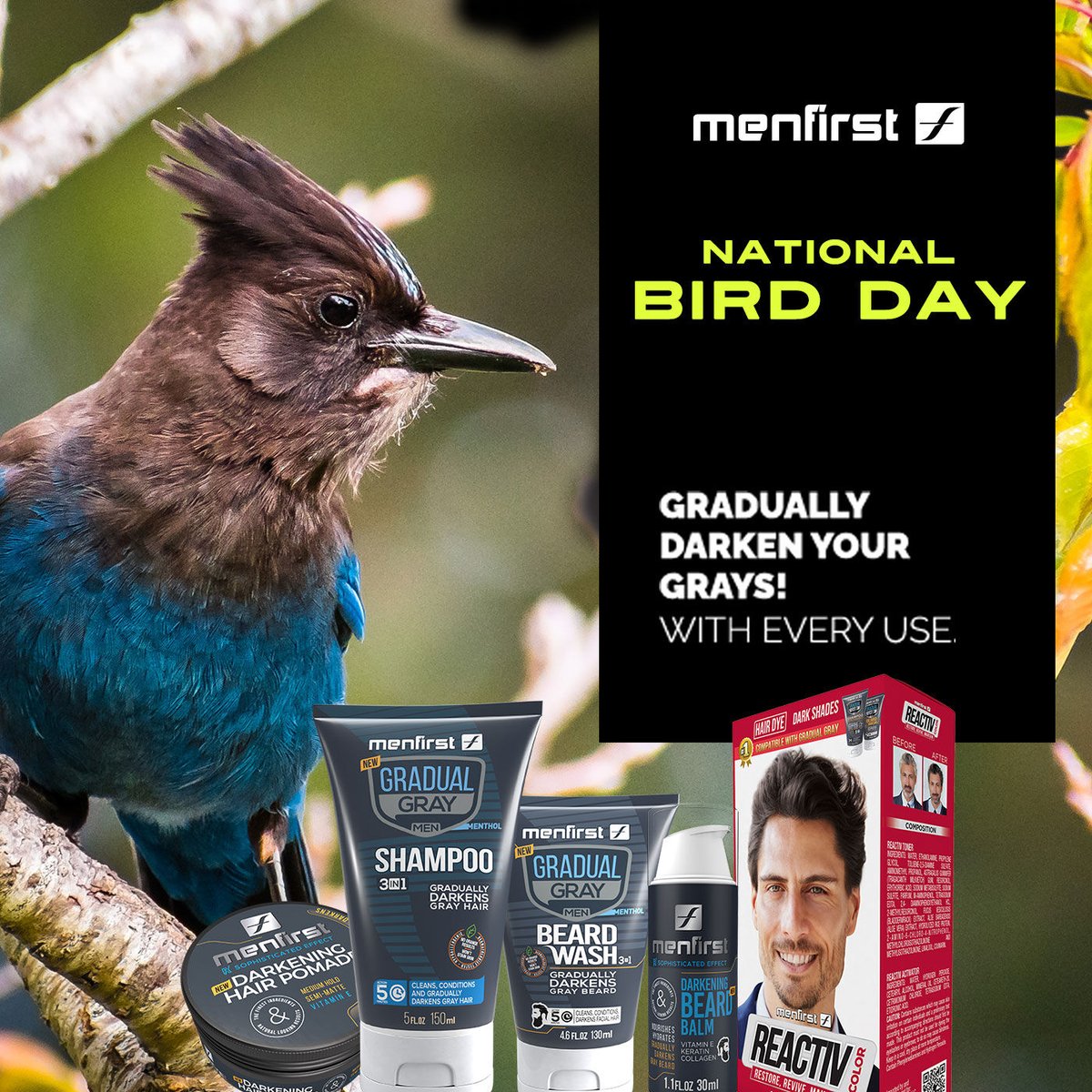 MenfirstUSA's tweet image. Be inspired by nature this bird day, start 2023 as the sharpest version of yourself! 🐦

Shop now: menfirst.com

#nationalbirdday #birdday #menfirst #saltandpepperhair #malegrooming #mensgrooming #malehaircare #menshaircare