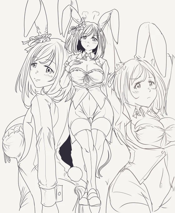 バニーフラッシュ速攻ペン入れしてます
勢いある時に描いとかなきゃ 