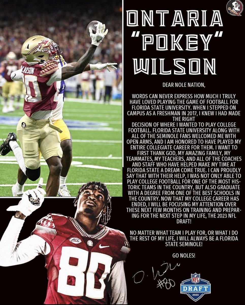 Plantthespear1's tweet image. Go be great Pokey!!🔥🍢 #NFLNoles