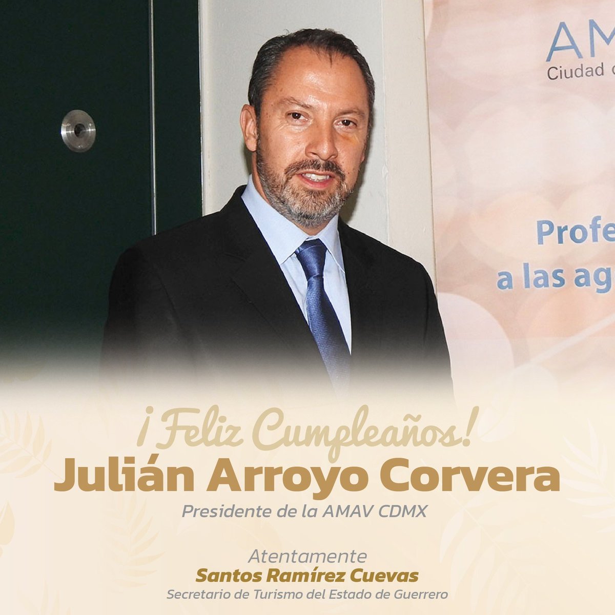 Agradezco mucho las felicitaciones Estimado amigo Secretario de Turismo de Guerrero Santos Ramírez