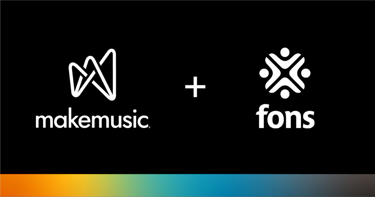 We are excited to welcome @getfons, the award-winning scheduling and payment platform for appointment-based businesses, to the MakeMusic family! Read the full release: bit.ly/3jPEd0C