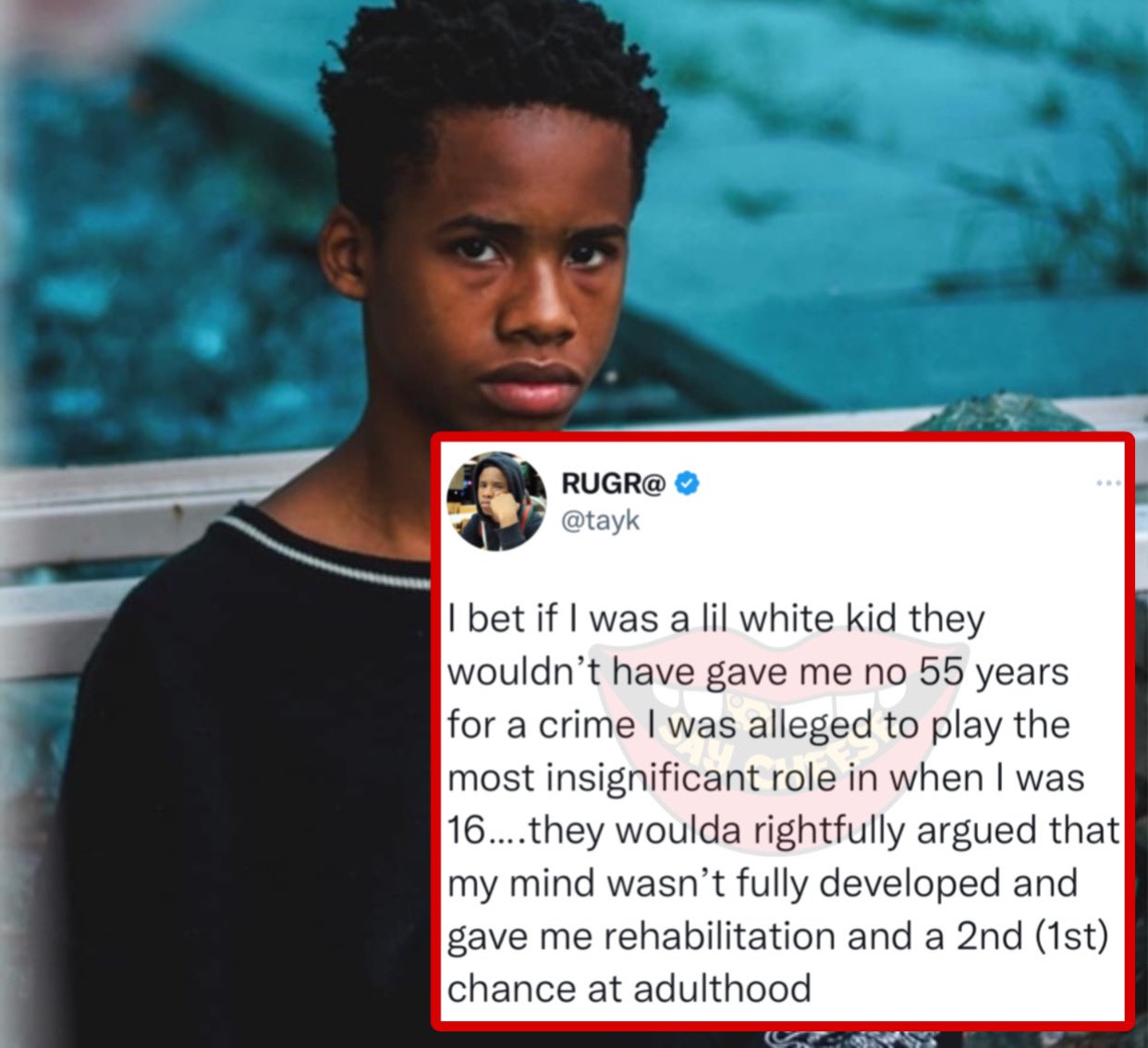 SAY CHEESE! 👄🧀 on Twitter: "Tay-K speaks on getting sentenced to 55 ...