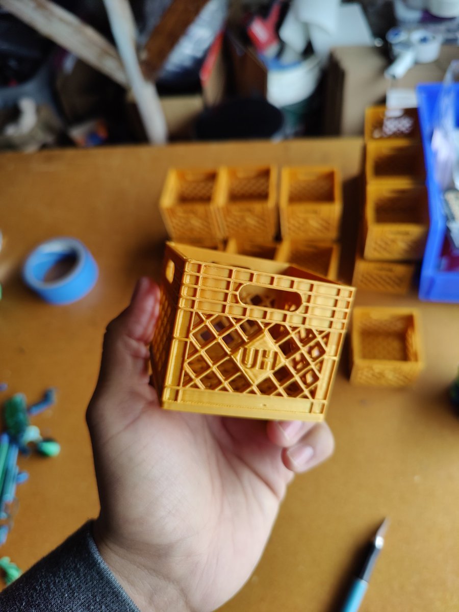 FusedGarage's tweet image. MILK CRATES 
🐄🐄

#MILK #milkcrates #3Dprinting #3dprinted #3dprint #GOLD #printfarm