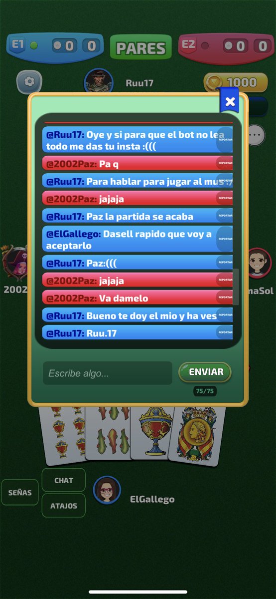 CasiAdri's tweet photo. La de mi amigo ligando por el mus online que ha sido https://t.co/sfnEhEL6eL
