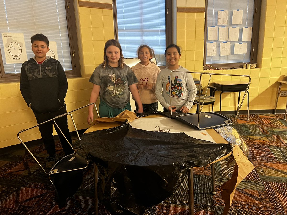 Linden Leopards Club Invention constructed some kickin’ shelters tonight for our upcoming “trip” to Planet ROG #onelinden #bigblueonthemove