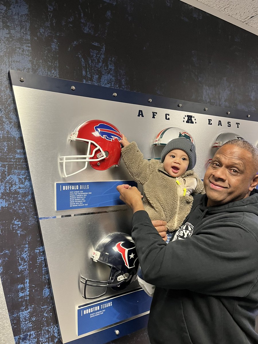 JackDamuni's tweet image. My grandson Ziggy came and visit me at work today and fascinated by this helmet so today I made him an official Bills Mafia member.
WELCOME TO THE FAMILY ZIGGY BOY!!!
Let’s Go Buffalo🦬
#BillsMafia