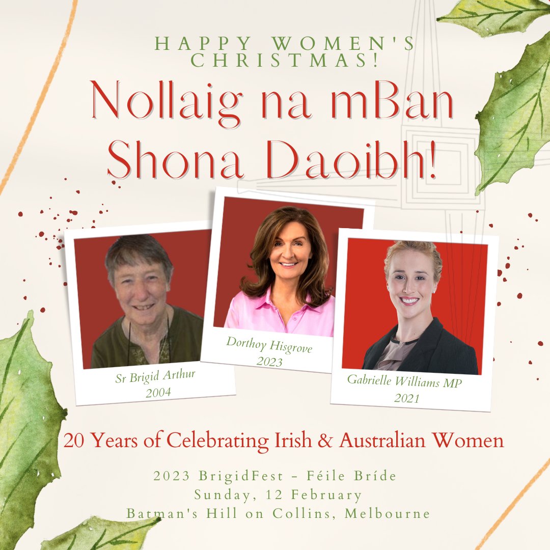 Nollaig na mBan Shona Daoibh! Happy Women's Christmas! 🥂
Hope you are all celebrating this special day! See you at BrigidFest 2023 on Sunday, 12 February.