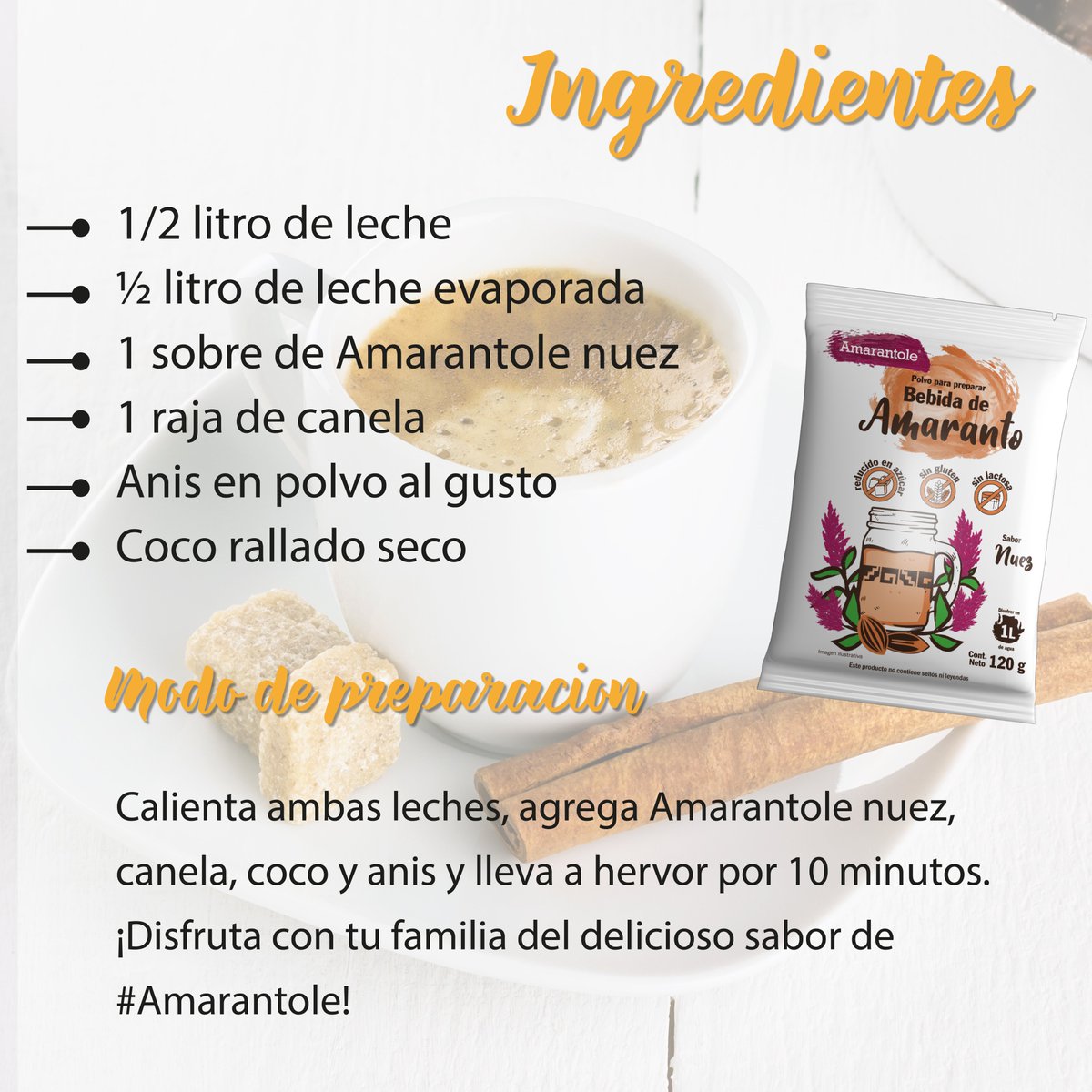 AMARANTOLE's tweet photo. #RecetaAmarantole Atole de Amarantole Nuez con Coco ¡La versión más saludable del #amaranto! Disfruta un estilo de vida saludable con todo el delicioso sabor. Versátil, nutritivo, instantáneo, delicioso

￼✅WhatsApp https://t.co/tVRuKw3Z44
🛒https://t.co/zUVC7JKh8S https://t.co/vs2h0ZfqhD