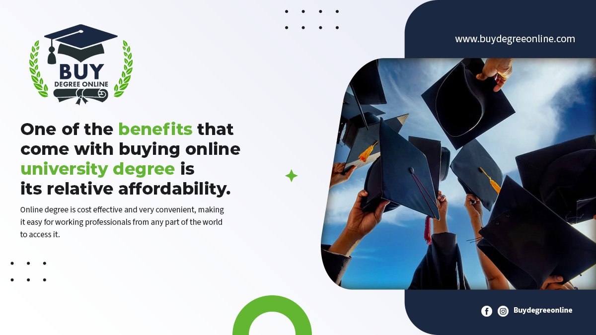 onlinedegreebuy's tweet image. One of the benefits that come with buying online university degree is its relative affordability . Online degree is cost effective and very convenient, making it easy for working professionals from any part of the world to access it.
#onlinedegree #onlinedegreecourse