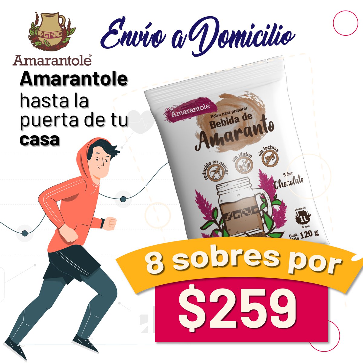 AMARANTOLE's tweet photo. 🔥Super Promoción #Amarantole Este 2023 cumple tus propósitos ¡ Comienza a hacer tu deporte favorito y mejora tu rendimiento con todo el aporte nutricional de Amarantole! 
¡envío gratis! ¡Elige tu Pack favorito!

￼✅WhatsApp https://t.co/tVRuKw3Z44  

🛒https://t.co/zUVC7JKh8S https://t.co/2AN8X96gNF