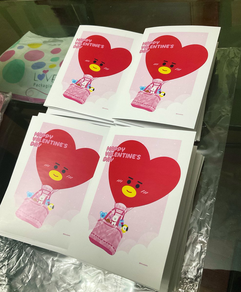 MinaIsLate's tweet photo. I LOVE THEM AHHH! I hope you will love them too once my sh0p goes live tomorrow ❤️

Bonus Mama Shremp handwriting in the last pic jeje She decorated her card with Mang and Rj stickers from the set that comes with it 🥰 https://t.co/GFTpgznAf4