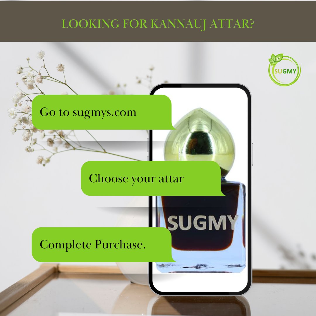 sugmyfragrances's tweet photo. 3 Steps to buy Kannauj Attar.
1. Go to https://t.co/LBCNj0vBKx,
2. Choose your Attar,
3. Complete your Purchase.

 #kannaujperfume #sugmy #kannaujattar #sugmyfragrances #attarshop #attarcollection #dehnaloudh #attaroil #attarstore #attar #attarlover #aromamagic #fragranceaddict https://t.co/9CfZGZ0LFI