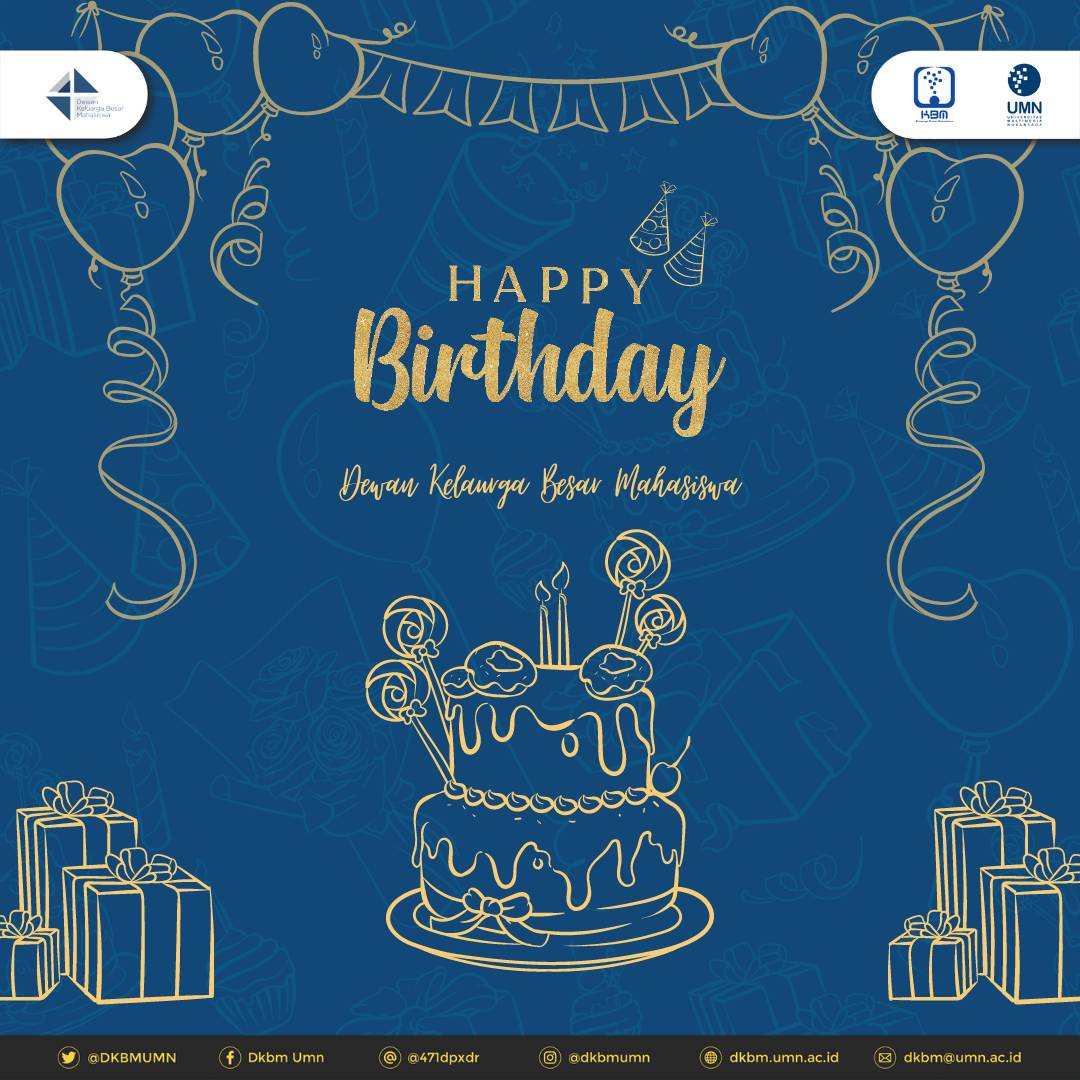 [ HAPPY DKBM DAY ]

Hai KBM UMN!

Selamat Ulang Tahun untuk DKBM🎁🎉

Hari ini adalah hari ulang tahun DKBM yang ke-13. Harapan kami, semoga kinerja DKBM dapat mewujudkan visi dan misi yang lebih baik dan menghasilkan dampak positif bagi KBM UMN di masa yang akan datang.
@dkbmumn