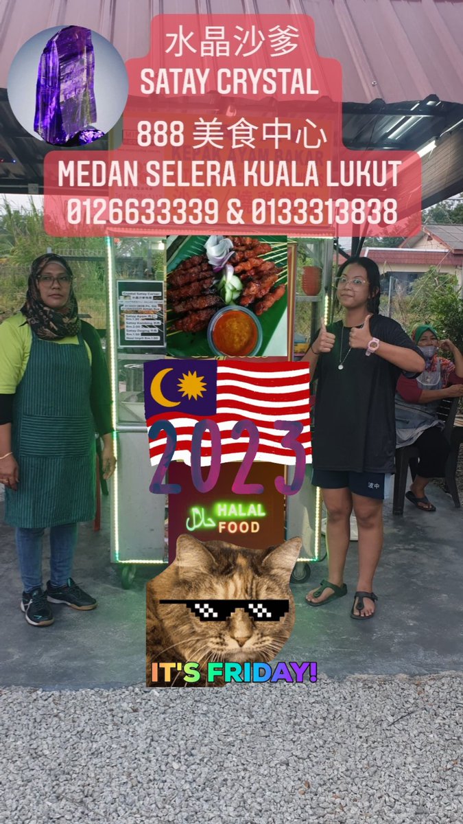 AimanCrystal's tweet image. Crystal Satay Corner 水晶沙爹角落 Open 6Pm-11Pm. #contactus #WhatsApp_Call