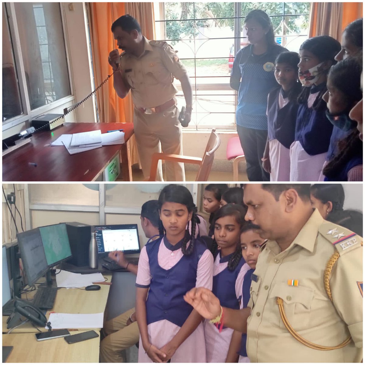 chnpolice's tweet photo. ದಿ: 05-01-2023 ರಂದು ಗುಂಡ್ಲುಪೇಟೆ ತಾಲ್ಲೂಕಿನ ಕಿತ್ತೂರು ರಾಣಿ ಚನ್ನಮ್ಮ ವಸತಿ ಶಾಲೆಯ ವಿದ್ಯಾರ್ಥಿಗಳು “ಸ್ಟೂಡೆಂಟ್ ಪೊಲೀಸ್ ಕೆಡೆಟ್” ಯೋಜನೆಯಡಿ ಜಿಲ್ಲಾ ಪೊಲೀಸ್ ನಿಯಂತ್ರಣ ಕೊಠಡಿಗೆ ಭೇಟಿ ನೀಡಿದ್ದು, ವಿದ್ಯಾರ್ಥಿಗಳಿಗೆ ನಿಯಂತ್ರಣ ಕೊಠಡಿ ಹಾಗೂ ERSS112 ಕರ್ತವ್ಯ ಮತ್ತು ಕಾರ್ಯ ನಿರ್ವಹಣೆಯ ಬಗ್ಗೆ ಅರಿವು ಮೂಡಿಸಿರುತ್ತಾರೆ. #SPchn https://t.co/mRYX05aIhO