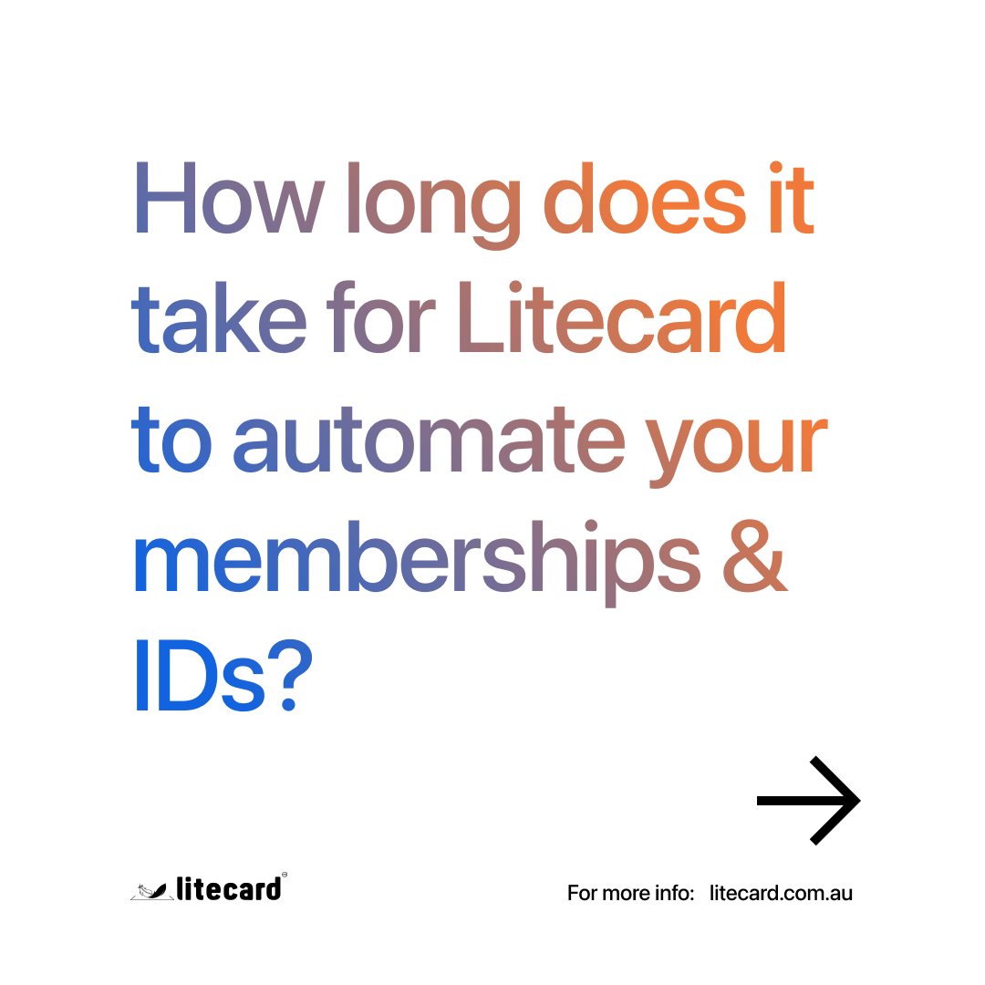 card_lite's tweet photo. How long does it take for Litecard to automate your memberships &amp; IDs? 🕔

Litecard is not a traditional digital transformation platform. Get the most out of globally accepted technology today.

To learn more, follow us or visit https://t.co/fgOZeRpie3! https://t.co/nZQMAy9Kav