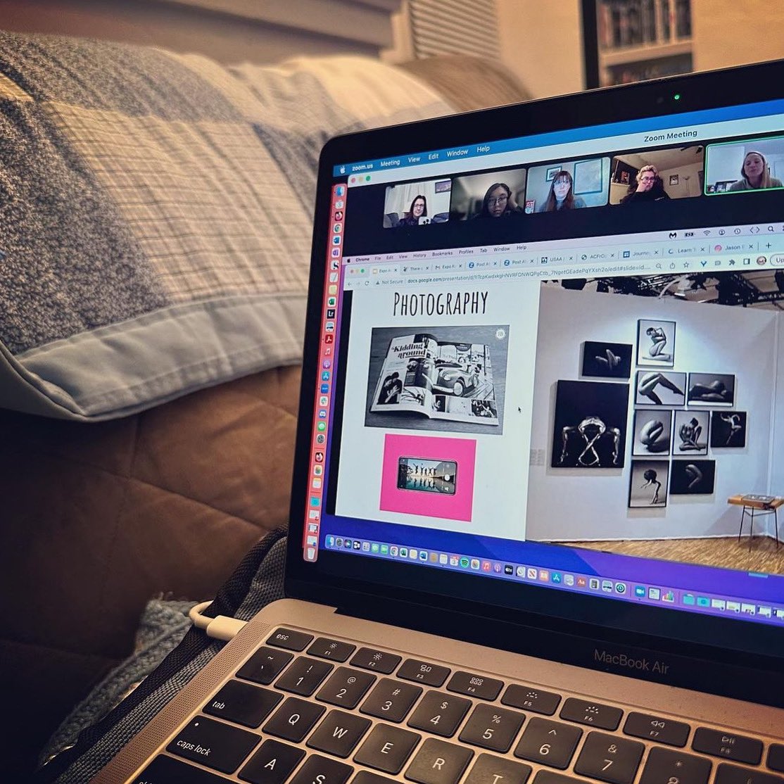 Submissions may be closed, but our #ExpoEditors and readers are reading all your submissions to find the pieces we’ll publish in (and people we’ll pay for) our #Lines issue! We started #2023 with a reading meeting led by Visual Art Editor <a href="/briannasmyk/">Brianna Smyk</a>. 
🖼️
📷: <a href="/annleee/">Annlee Ellingson</a>