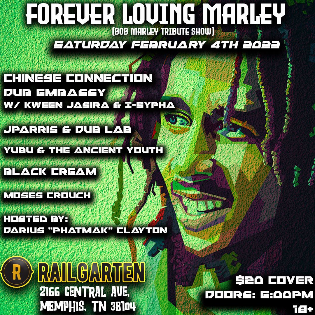 Celebrating The Mutha****** GOAT Bob Marley Inna Irie Way February 4th. #BeThere #Reggae #LivleyUpYourself