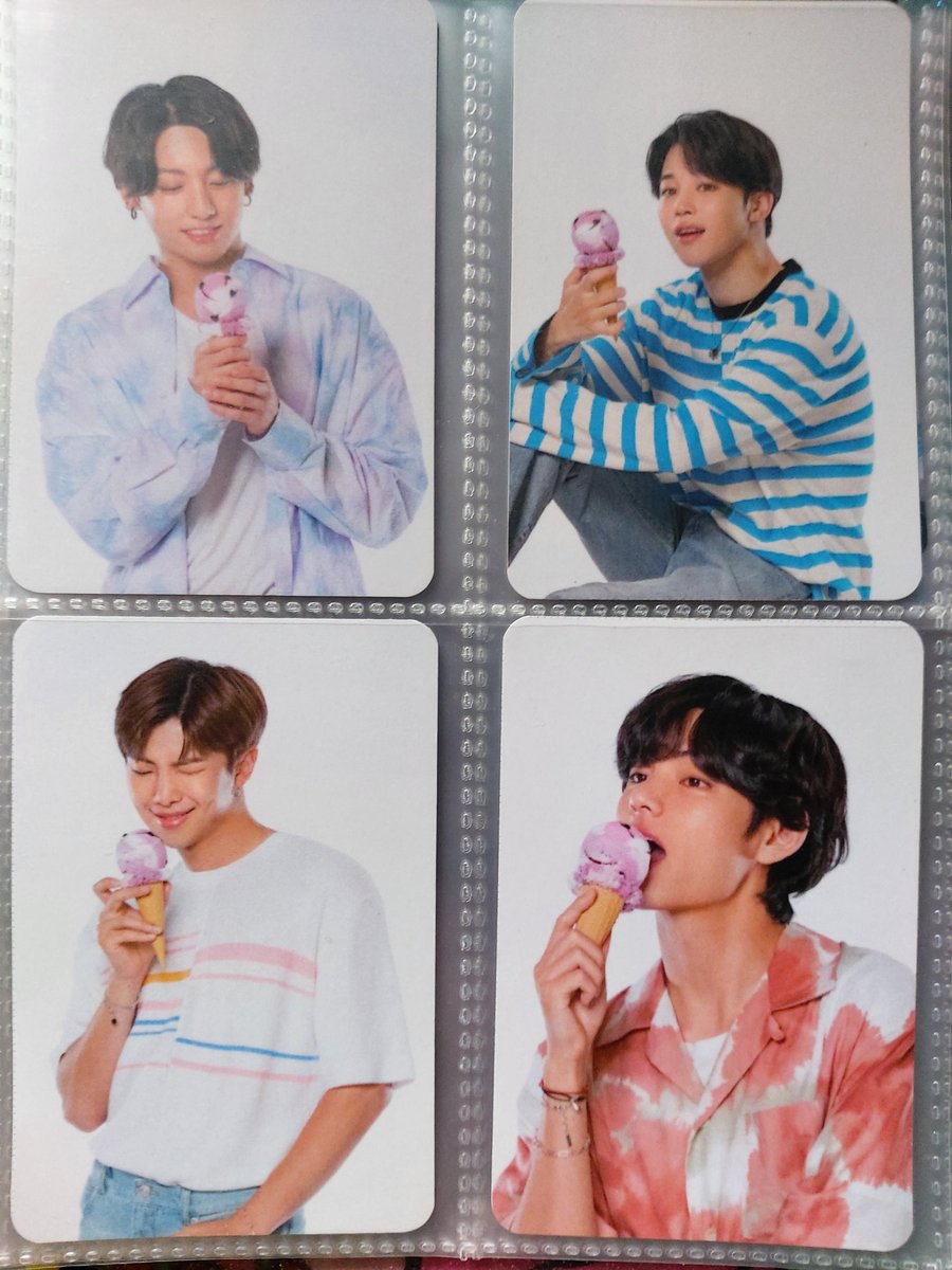 naevishere's tweet photo. WTS 
BTS Baskin Robbins 
Good condi💯
20k/each
minat langsung dm aja ya💜💜
#BTS #WTS https://t.co/wTi1GsKnMb