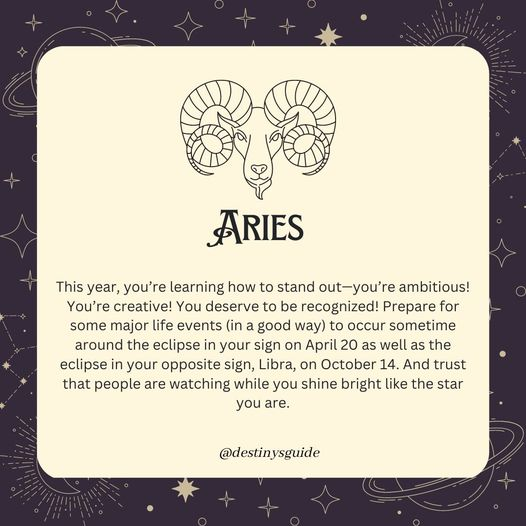 destinysguide's tweet photo. 2023 Horoscope for Aries
For more readings, visit, https://t.co/EQCRdA1ACq
#astrology #numerology #manifestation #destinysguide #retrograde #lawofattraction https://t.co/EF4Fjmbz5D