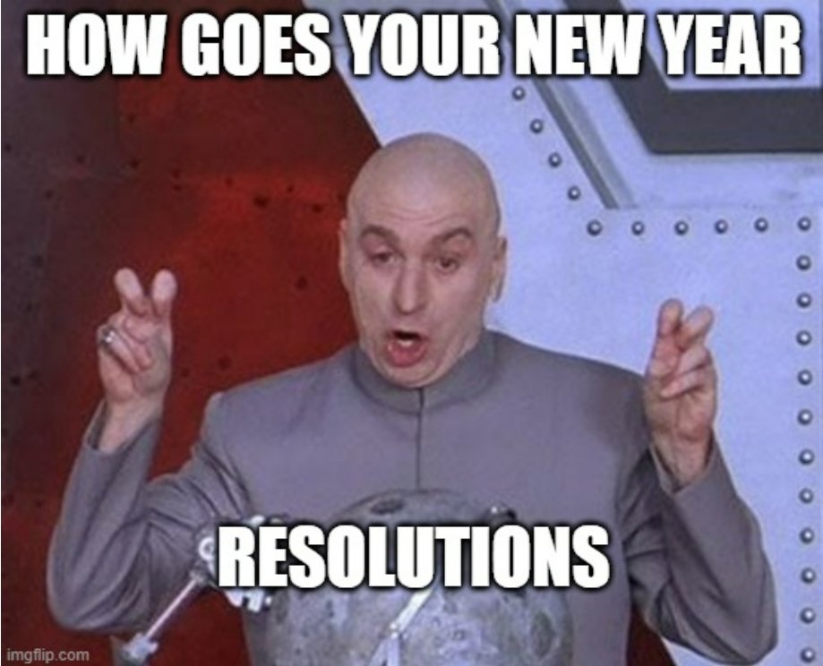 First week of the 2023.  Have you broken any #newyearresolution so far?