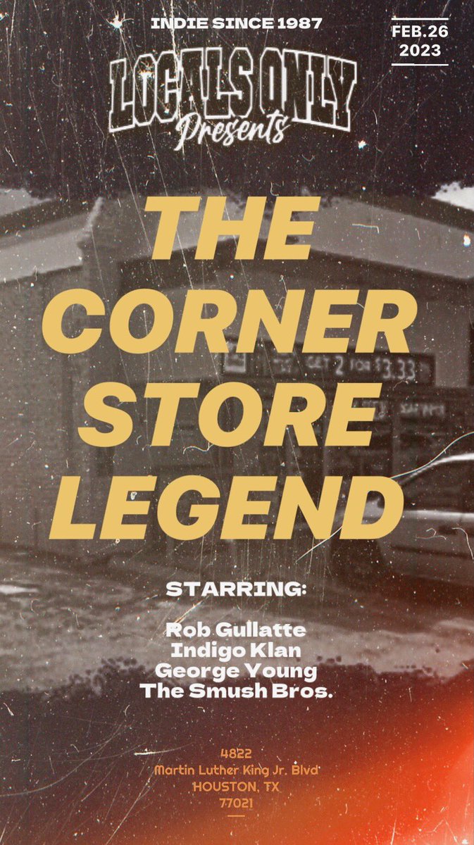 TheRobGullatte's tweet photo. #LocalsOnly im letting the cat out the bag a day early but yeah we’re bringing yawl a real rap concert again @MsUpMilo @retrokash @thegeorgeyoung @GODKINGPREACH @antililly @DarkskinDeVante Feb 2023 https://t.co/JPLnEQNtaC
