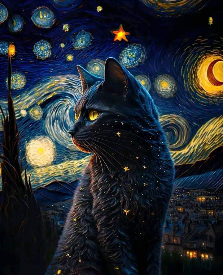 InformaCosmos's tweet photo. Gatito de Van Gogh 🌌 https://t.co/U0MOt02iKb